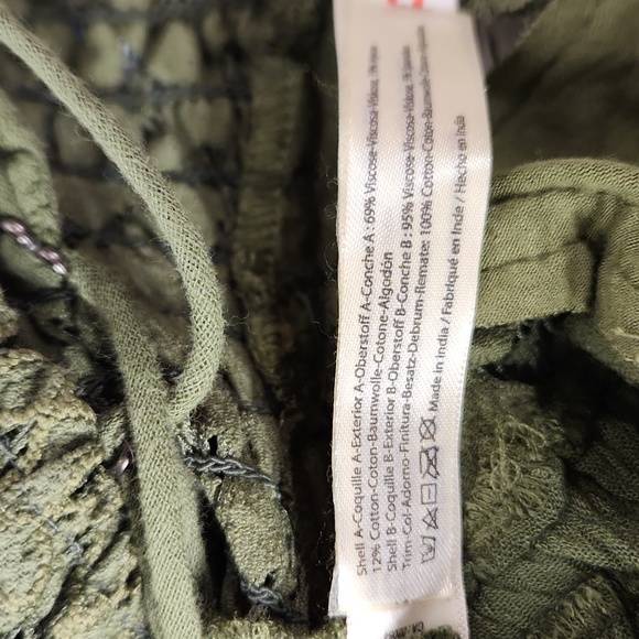 NWT FREE PEOPLE Intimately Women's sz S Olive color adjustable straps tunic - Picture 8 of 8